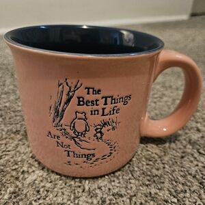 Winnie The Pooh & Piglet "Life Is Good" Pink & Blue Mug
